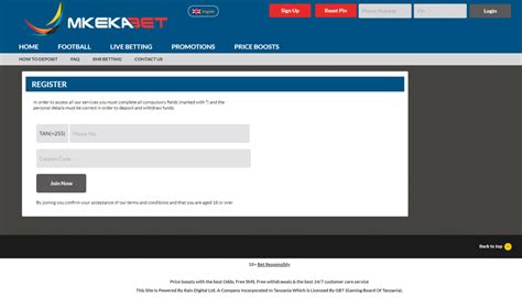 mkekabet tanzania|Mkekabet Register Process: Sign.